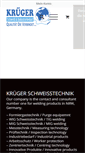 Mobile Screenshot of krueger-schweisstechnik.de